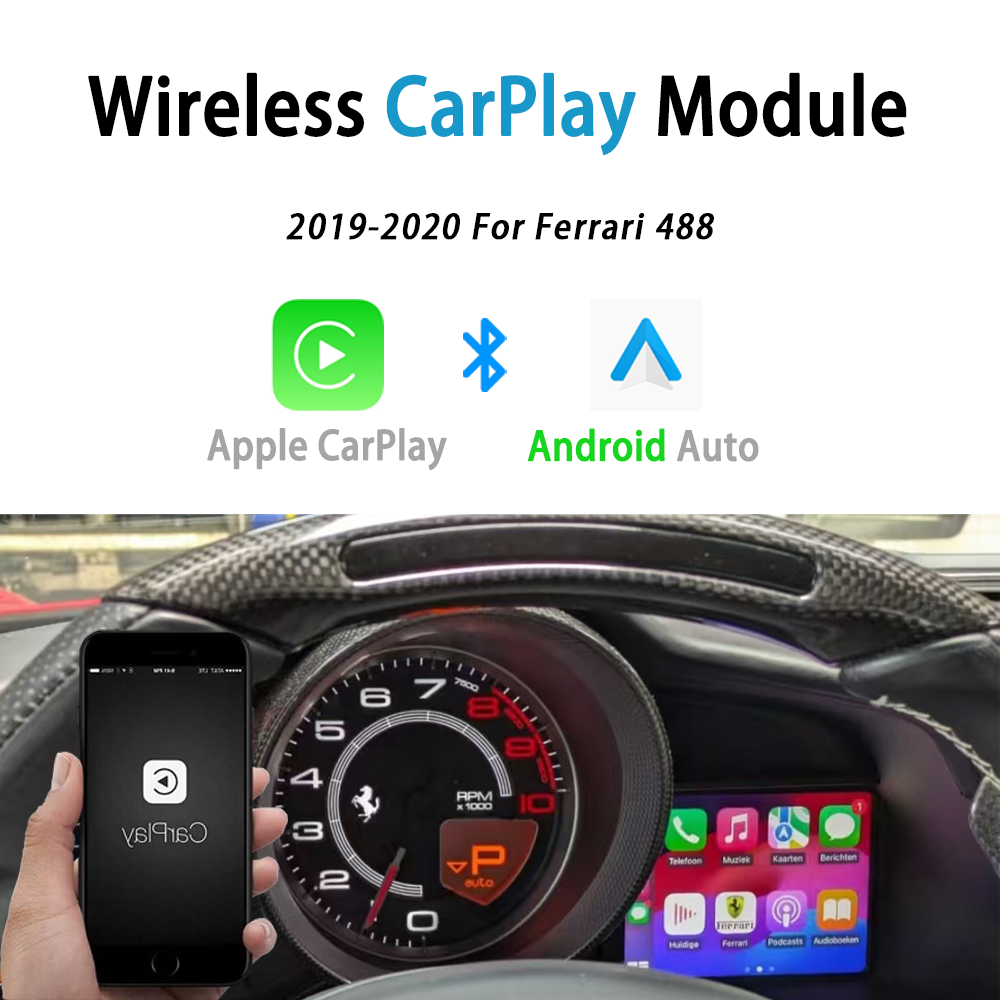 Ferrari 488 Wireless Apple CarPlay Android Auto