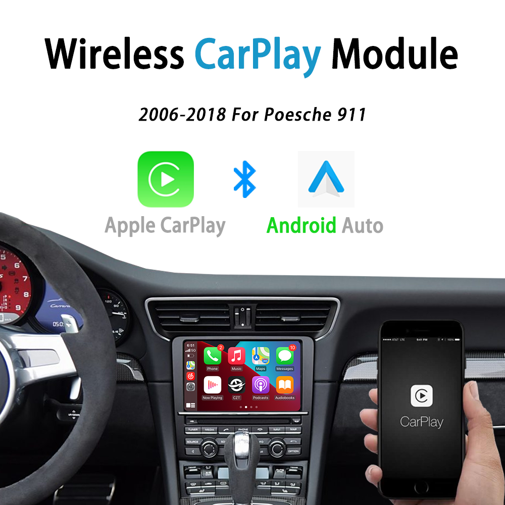 Poesche 911 Wireless Apple CarPlay Android Auto